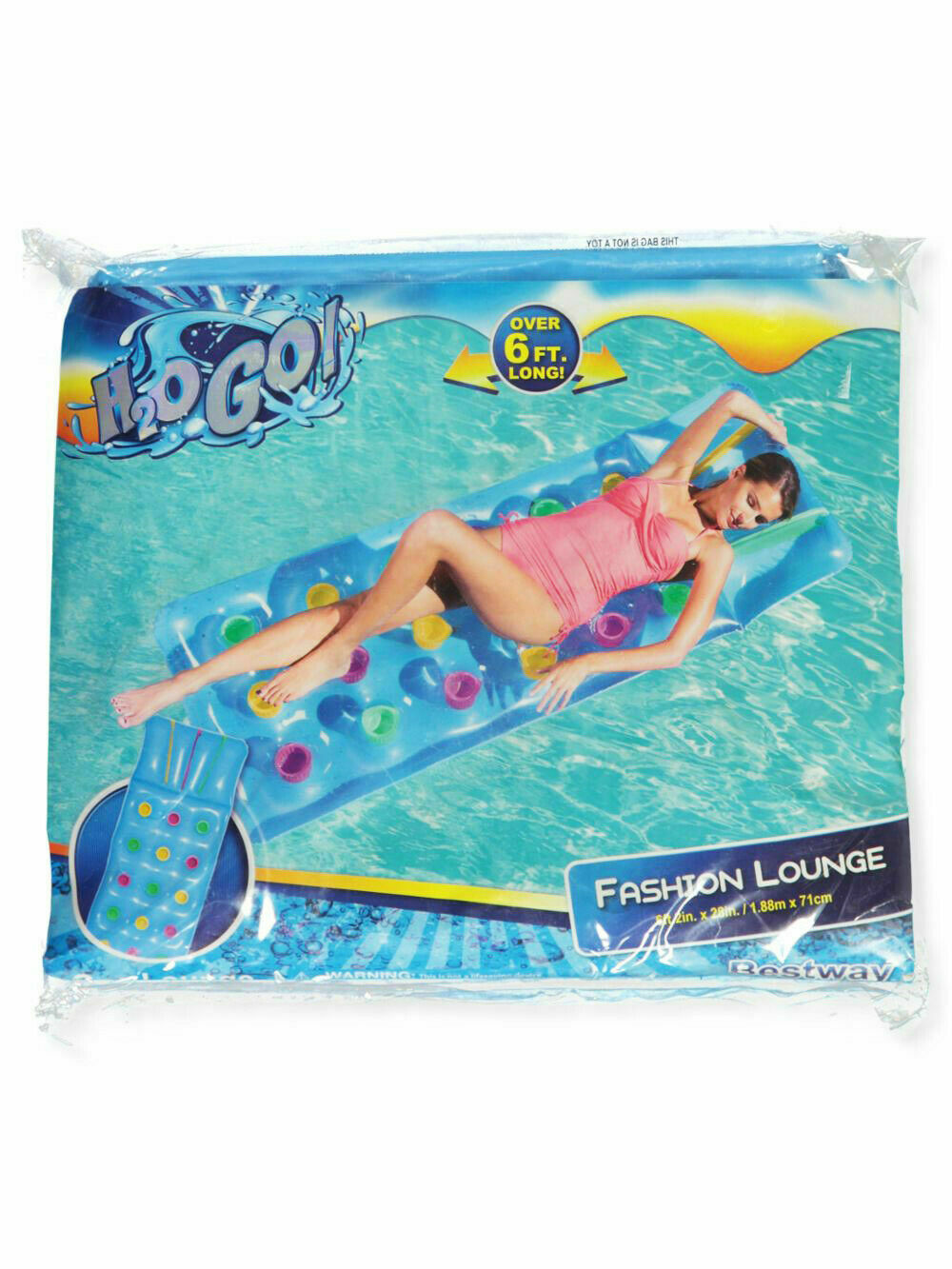 swimline 71 inch swimming pool inflatable suntan tub lounge water raft float